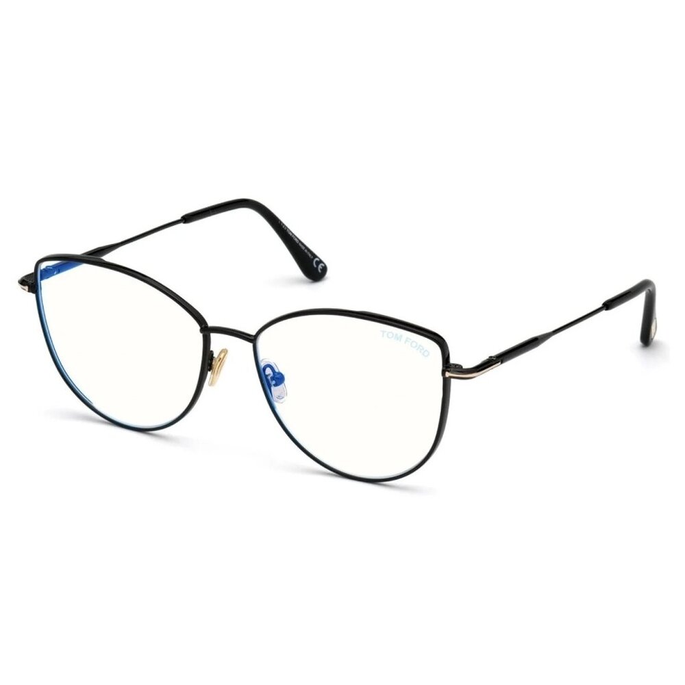 NEW TOM FORD EYEGLASSES BLACK/BLUE WOMEN CAT EYE EYEWEAR